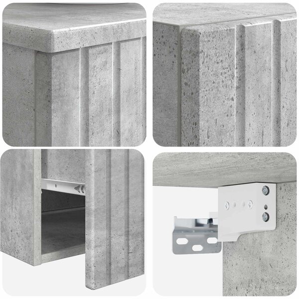 Sada koupelnového nábytku 2 ks Betonově šedá 33 x 34,5 x 100 cm 3406136