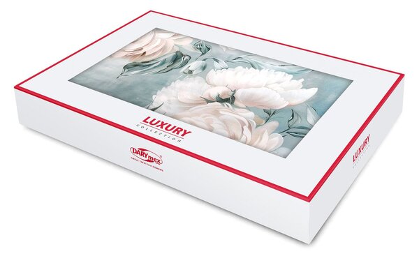 SATÉNOVÉ POVLEČENÍ LUXURY HAVIN 160X200 CM, 2KS 70X80 CM KVĚTY