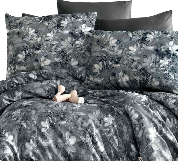 SATÉNOVÉ POVLEČENÍ LUXURY LIBERA 200X220 CM, 2KS 70X80 CM KVĚTY