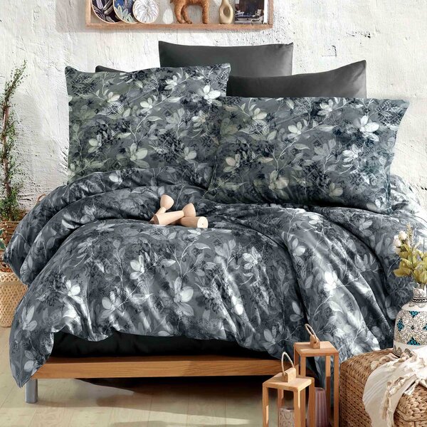 SATÉNOVÉ POVLEČENÍ LUXURY LIBERA 200X220 CM, 2KS 70X80 CM KVĚTY