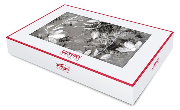 SATÉNOVÉ POVLEČENÍ LUXURY LIBERA 200X220 CM, 2KS 70X80 CM KVĚTY
