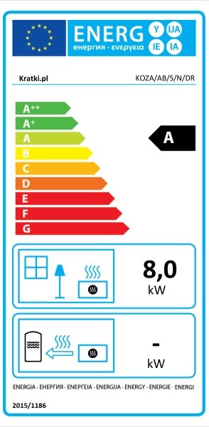 Kratki AB S N DR - Krbová ocelová kamna 8kW 150mm