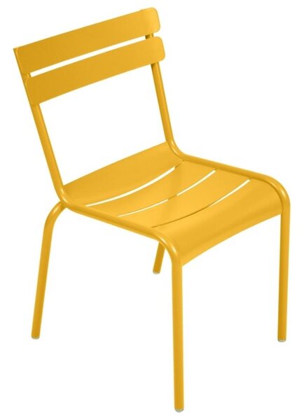 Žlutá kovová jídelní židle Fermob Luxembourg