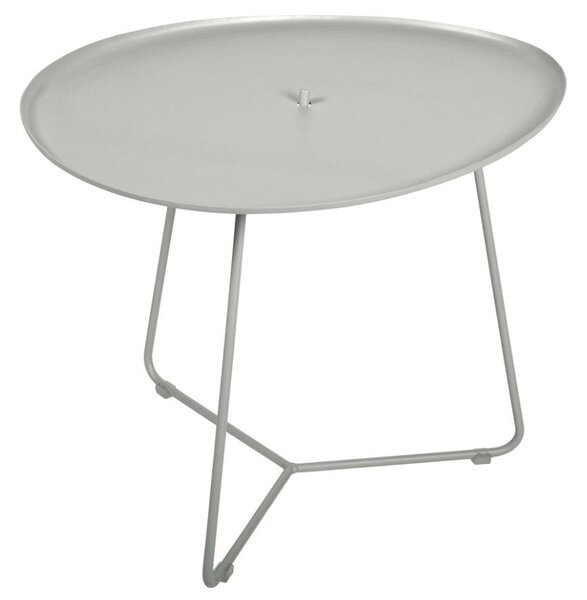 Světle šedý kovový konferenční stolek Fermob Cocotte 44 x 55 cm