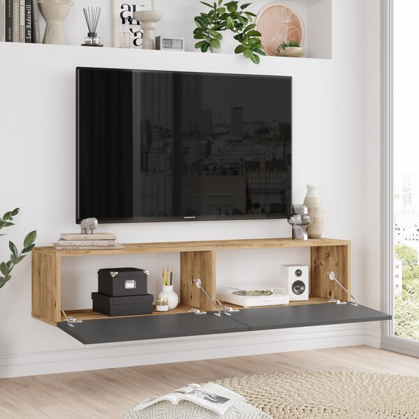 ASIR Nástěnný TV stolek FR10 borovice atlantic, šedá