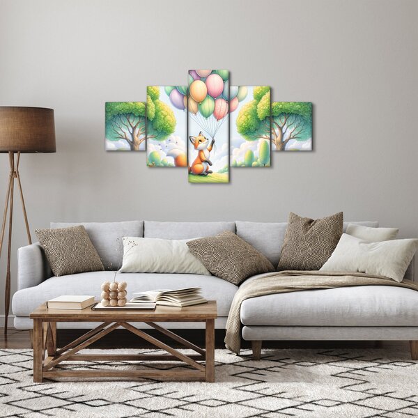 Obraz - Šťastná liška (125x70 cm)