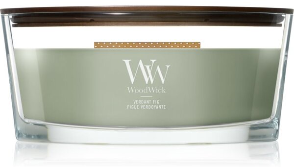 Woodwick Verdant Fig vonná svíčka s dřevěným knotem 453.6 g