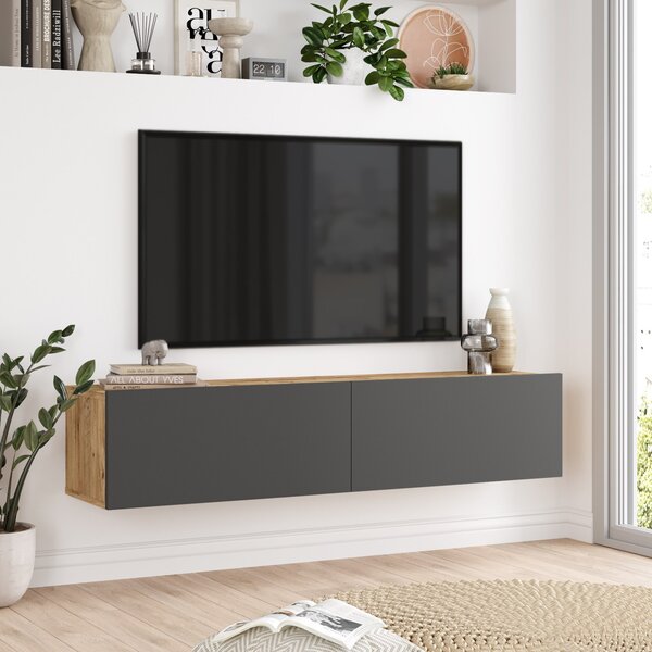 ASIR Nástěnný TV stolek FR10 borovice atlantic, šedá