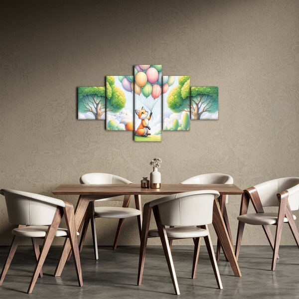 Obraz - Šťastná liška (125x70 cm)