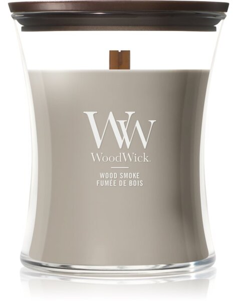 Woodwick Wood Smoke vonná svíčka s dřevěným knotem 275 g