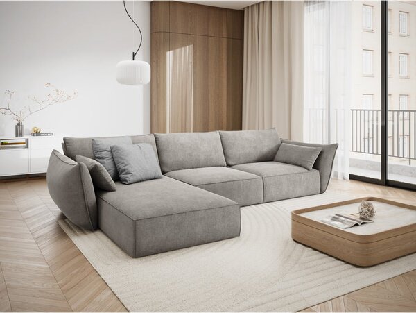Světle šedá rohová pohovka (levý roh) Vanda – Mazzini Sofas