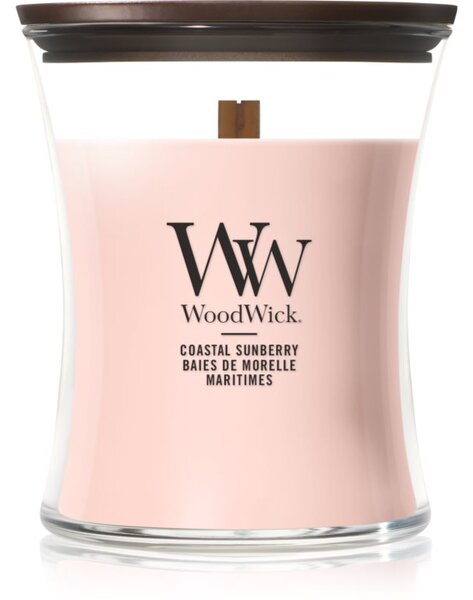 Woodwick Coastal Sunberry vonná svíčka s dřevěným knotem 275 g