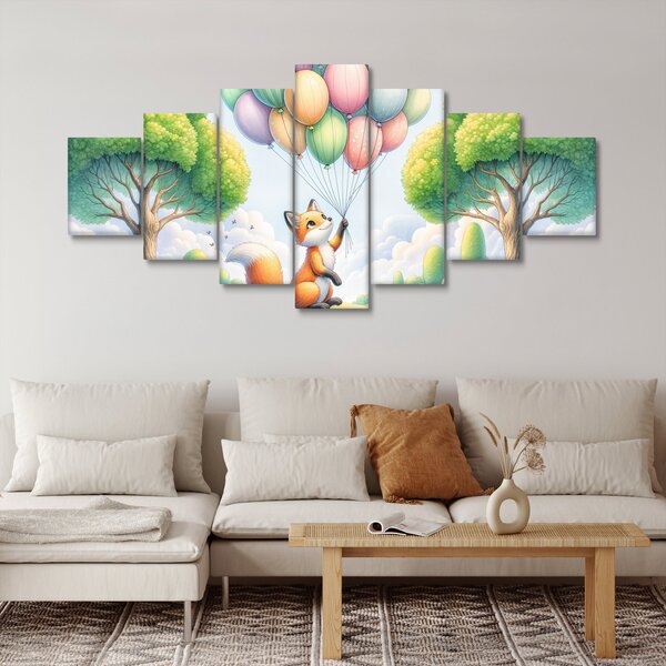 Obraz - Šťastná liška (210x100 cm)