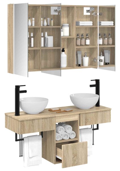 Sada koupelnových skříněk 4 ks Dub sonoma Kompozitní dřevo 3406265