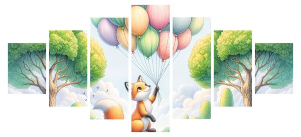 Obraz - Šťastná liška (210x100 cm)