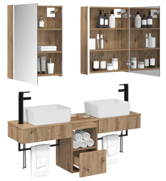 Sada koupelnových skříněk 5 ks Dub artisan Kompozitní dřevo 3406334