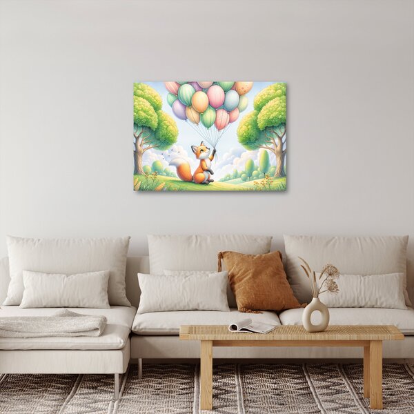 Obraz - Šťastná liška (70x50 cm)