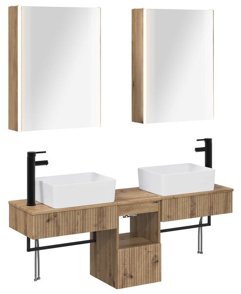 Sada koupelnových skříněk 5 ks Dub artisan Kompozitní dřevo 3406334
