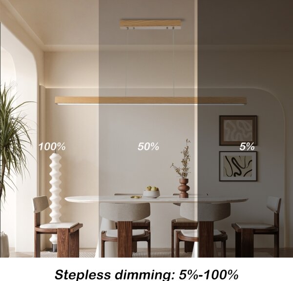 Brilagi -LED Stmívatelný lustr na lanku OAK SMART LED/30W/230V Wi-Fi Tuya dub+DO