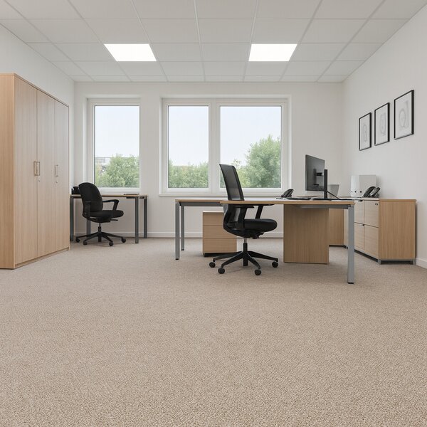 Timzo, Metrážový koberec Rubin 2113 l. beige, na míru, šíře 4m, béžová, ab (mřížka), chodba / předsíň