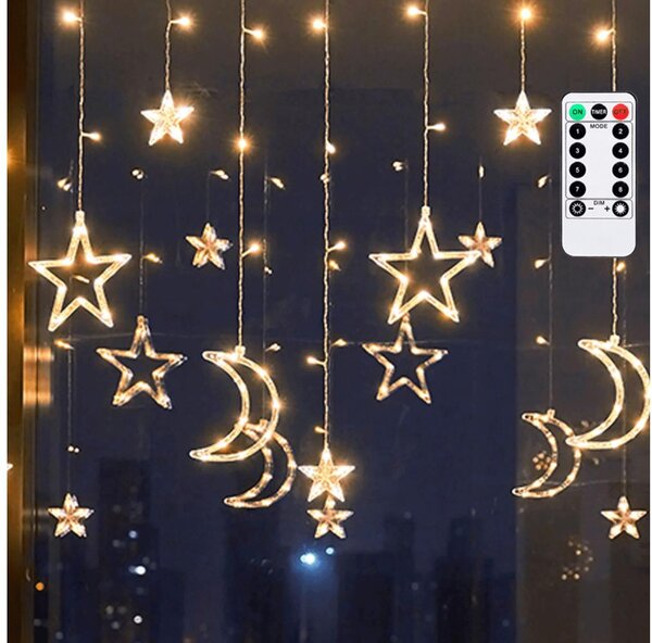 Aigostar - LED Ven. ván. řetěz 120xLED/6W/230V/8 funkcí 3x0,6m IP44 teplá bíláDO