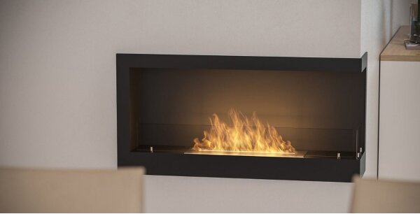 InFire - Rohový BIO krb 45x90 cm 3kW černá