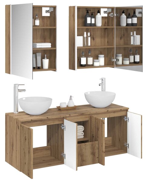 Sada koupelnových skříněk 5 ks Dub artisan Kompozitní dřevo 3406374