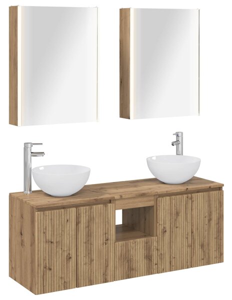 Sada koupelnových skříněk 5 ks Dub artisan Kompozitní dřevo 3406374