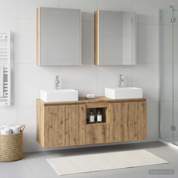 Sada koupelnových skříněk 5 ks Dub artisan Kompozitní dřevo 3406414
