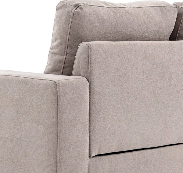HOMCOM L-tvará látková pohovka, souprava pohovek v lněném vzhledu, rohová pohovka s chaise longue pro 3 osoby, rohová pohovka do obývacího pokoje, svě