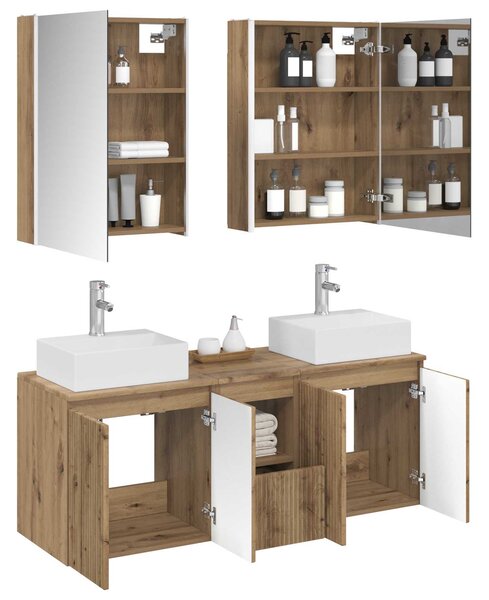 Sada koupelnových skříněk 5 ks Dub artisan Kompozitní dřevo 3406414