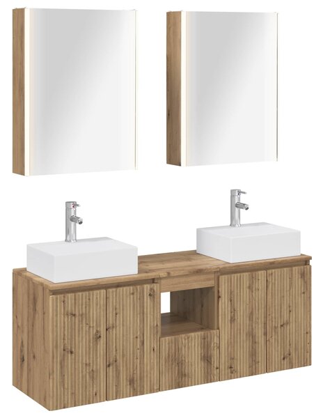 Sada koupelnových skříněk 5 ks Dub artisan Kompozitní dřevo 3406414