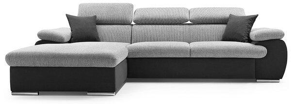 Sedací souprava COOL | 191x281 cm | rozkládací + úložný prostor | LEVÁ | šedá 06/17