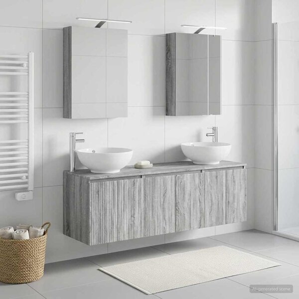 Sada koupelnových skříněk 5 ks Šedý Sonoma Kompozitní dřevo 3406476