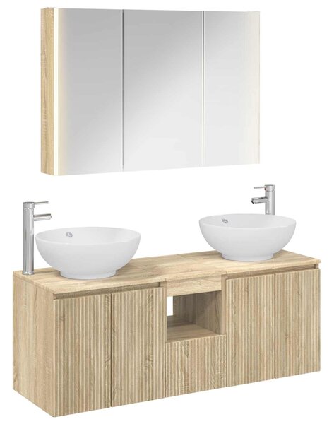 Sada koupelnových skříněk 4 ks Dub sonoma Kompozitní dřevo 3406505
