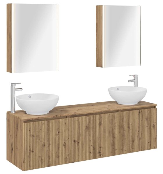 Sada koupelnových skříněk 5 ks Dub artisan Kompozitní dřevo 3406494
