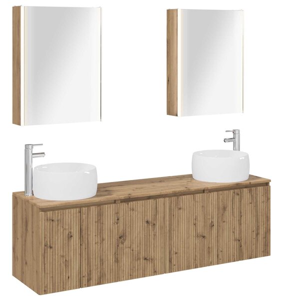 Sada koupelnových skříněk 5 ks Dub artisan Kompozitní dřevo 3406534