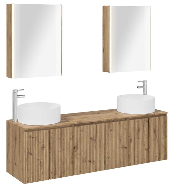 Sada koupelnových skříněk 5 ks Dub artisan Kompozitní dřevo 3406574