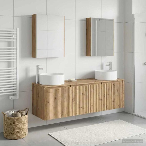 Sada koupelnových skříněk 5 ks Dub artisan Kompozitní dřevo 3406574