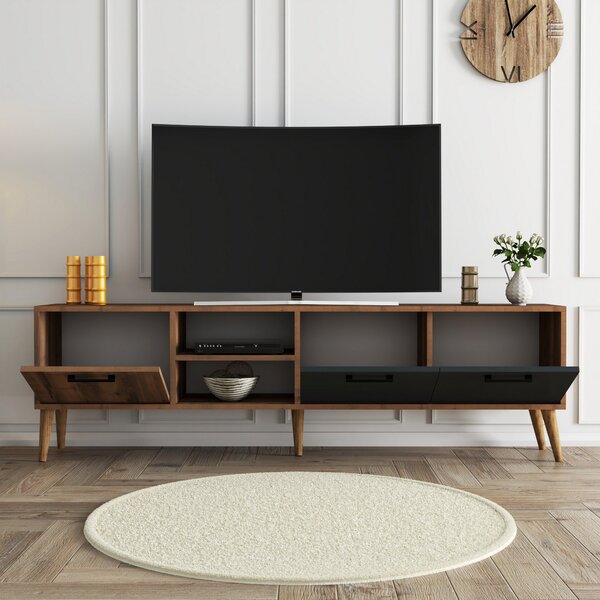 TV stolek/skříňka Essex 1 (Ořech + Antracit). Akce -25%