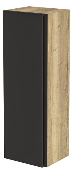 Závěsná skříňka Loftia vertikální - dub artisan / černý mat
