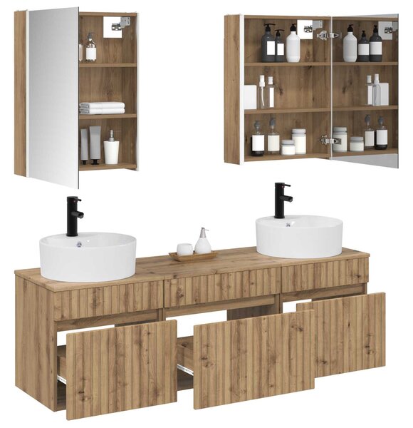 Sada koupelnových skříněk 5 ks Dub artisan Kompozitní dřevo 3406614