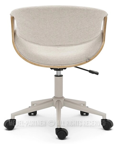 Designová otočná židle ENIGER - béžová / dub