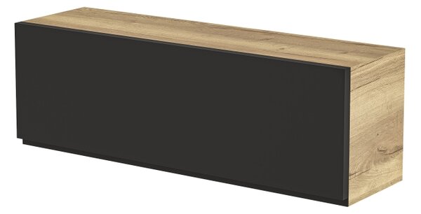 Závěsná skříňka Loftia horizontální - dub artisan / černý mat