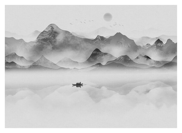 Skleněný obraz - Japonské jezero (70x50 cm)