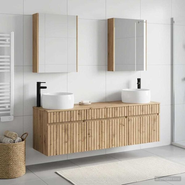 Sada koupelnových skříněk 5 ks Dub artisan Kompozitní dřevo 3406654