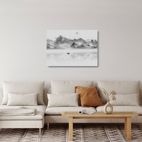 Skleněný obraz - Japonské jezero (70x50 cm)