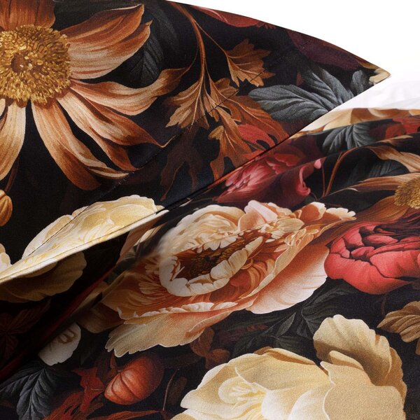 SATÉNOVÉ POVLEČENÍ LUXURY PANERA 160X200 CM, 2KS 70X80 CM KVĚTY