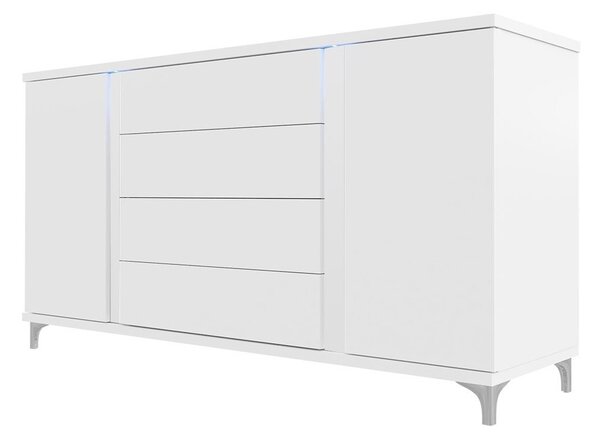 Komoda Aurelius 180 AR04 (bílá + lesk bílý)