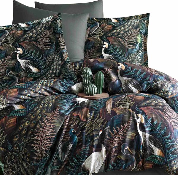 SATÉNOVÉ POVLEČENÍ LUXURY PUERTO 160X200 CM, 2KS 70X80 CM VZOROVANÉ